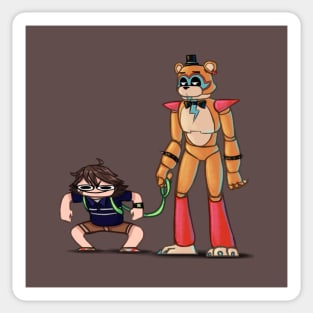 Glamrock Freddy and Gregory fnaf security breach Sticker for Sale