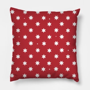 Happy New year and Mery Christmas red background with stars pattern Pillow