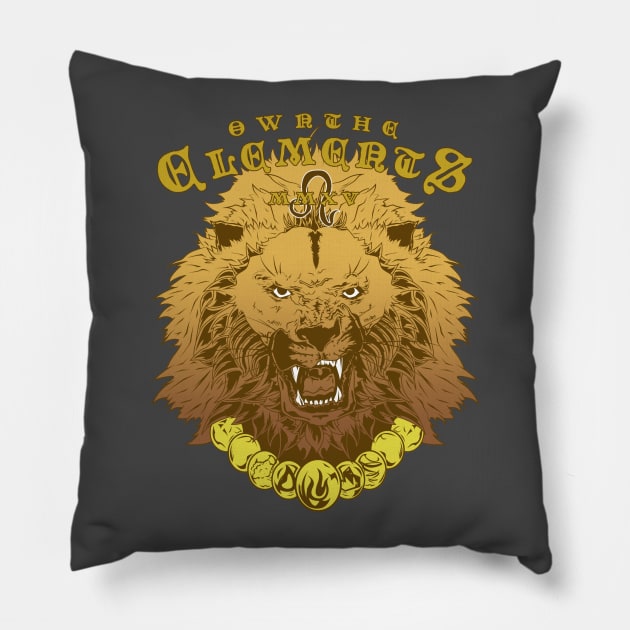 OTE Golden Leo Pillow by OwnTheElementsClothing