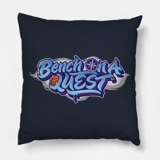 Bench On a QUEST (typography tee) Pillow