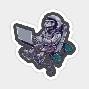 Funny space Monkey Magnet