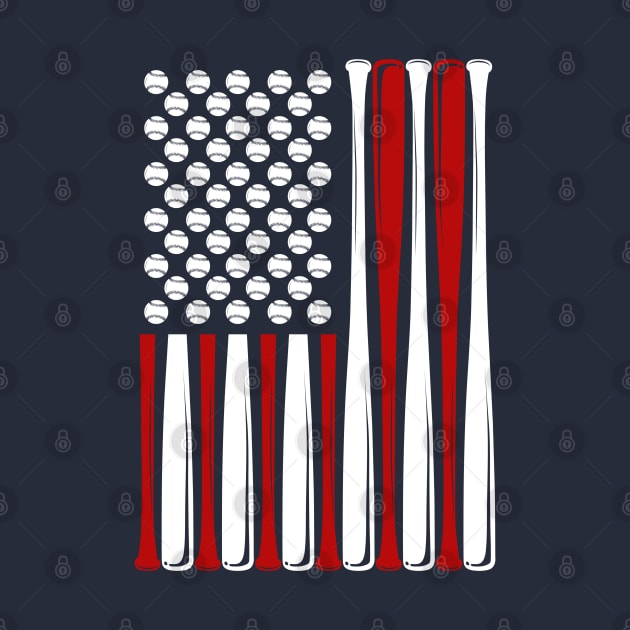 American Flag Baseball Softball Patriotic 4th of July by CultTees