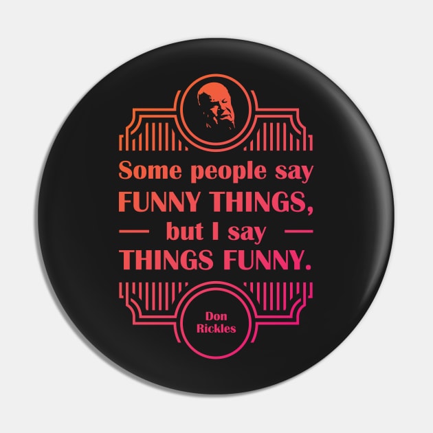 Don Rickles Tribute 2 Pin by teeleoshirts