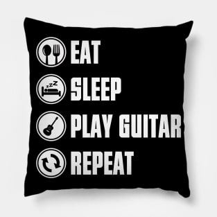 Eat Sleep Play Guitar Repeat Pillow