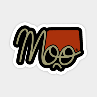 Moo1 burgondy & olive Magnet