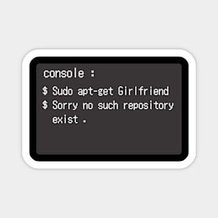 console apt-get girlfriend Magnet