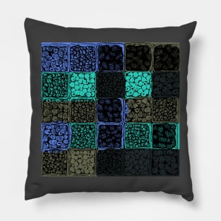 Blue Berry Baskets Pillow