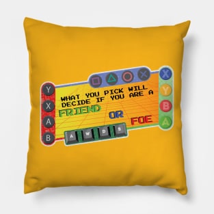 Choose Your Weapon - Gaming Rivalry Pillow