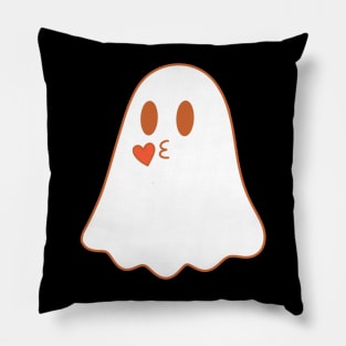 A ghost blowing a kiss Pillow