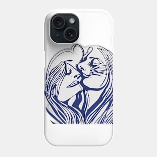 Mystical Woman-Tiger Bond Illustration No. 633 Phone Case