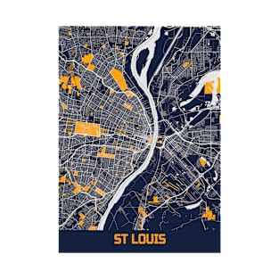 St Louis - Missouri Bluefresh City Map T-Shirt