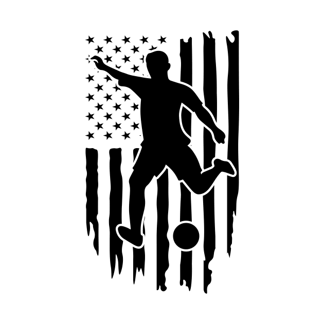 American Flag Soccer Shirt by SeleART