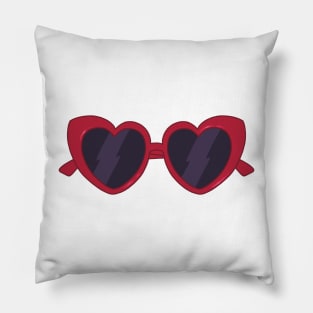 red heart shaped sunglasses aesthetic dollette coquette Pillow