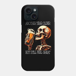 Birthday Mens Beer Drinking Skeleton Phone Case