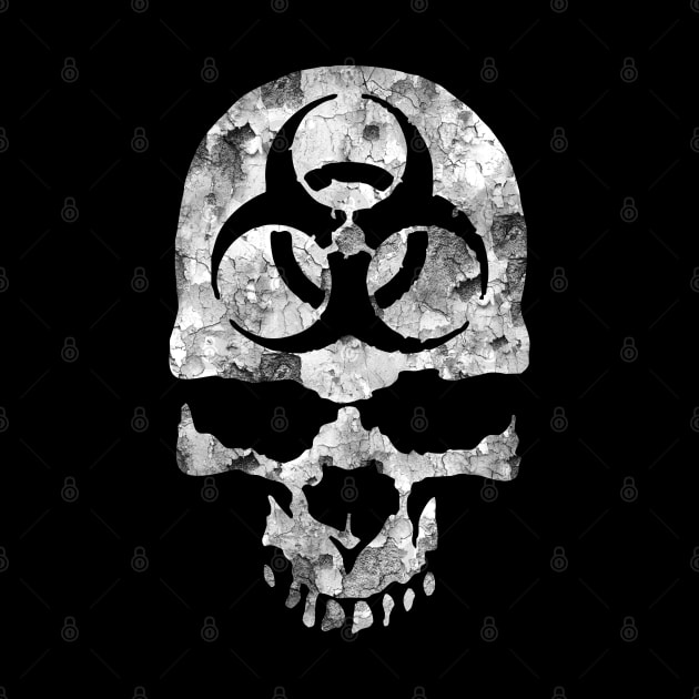 Distressed Biohazard Skull by BoneheadGraphix