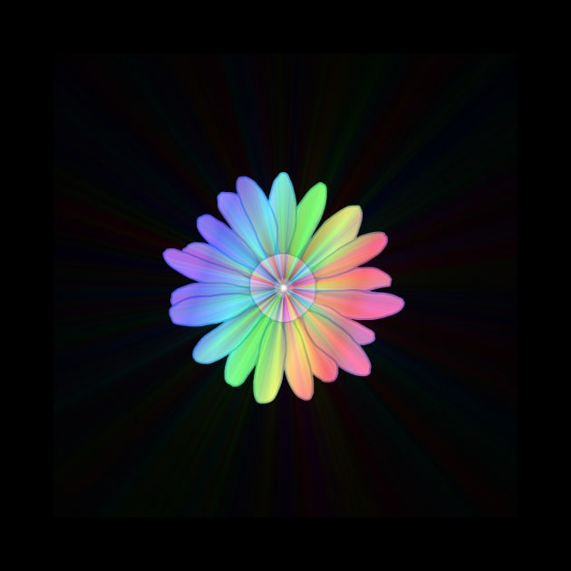 Supernova Rainbow Flower by Art by Deborah Camp