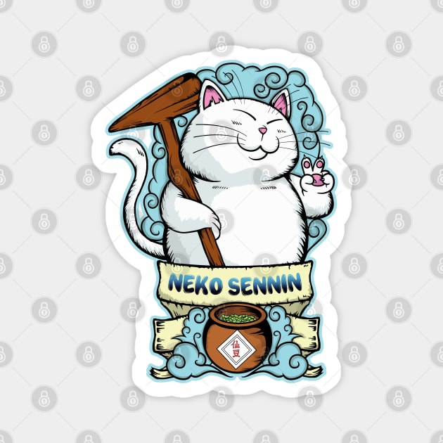 Cat Hermit Karin Magnet by Tosky