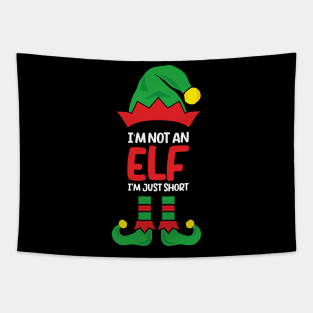 I'm Not An Elf Im Just Short Funny Christmas Matching Family tee Tapestry