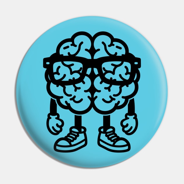 Nerdy Brain Pin by KayBee Gift Shop