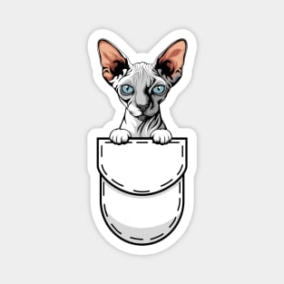 Funny Sphynx Pocket Cat Magnet