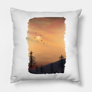 View from the mountains. Artwork by Annalisa Amato Pillow