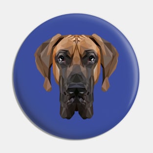 Great Dane Low Poly Art Pin