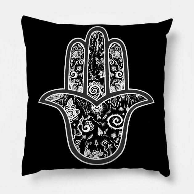 Hamsa- Hope Pillow by Shanzehdesigns