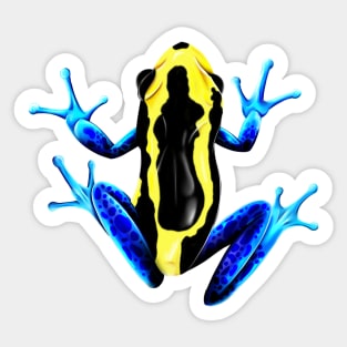 Okopipi Blue Poison Arrow or Dart Frog - Frog Gift Idea - Sticker