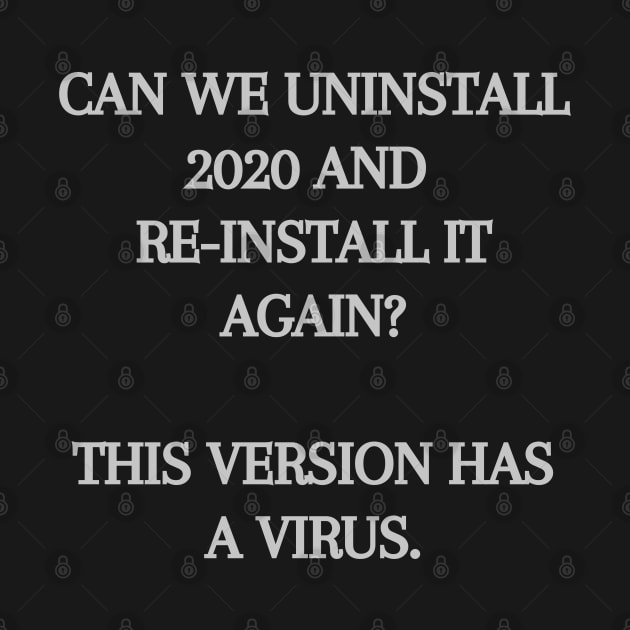 Can We Uninstall 2020, and Re-Install It Again? by JonesCreations