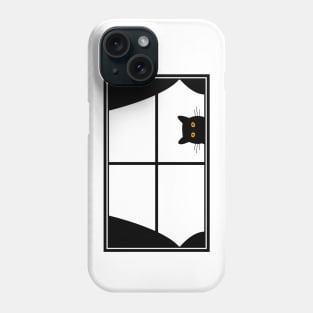 Cat at the window Phone Case