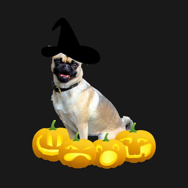 Halloween Pug by LucyMacDesigns