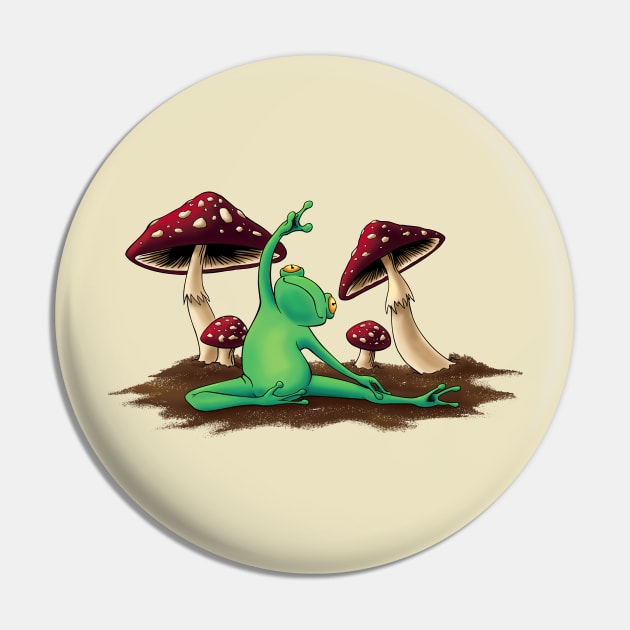 Yoga frog Pin by cb-illustratie