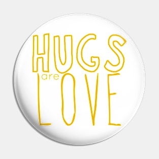 HUGS are LOVE 04yellow Pin