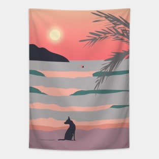 Pink Sunset in Sayulita, Mexico Tapestry
