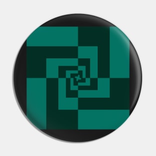 Golden Ratio Orthogonal pattern  - Emerald Green Pin