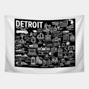 Detroit Map Tapestry