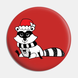 Christmas raccoon Pin