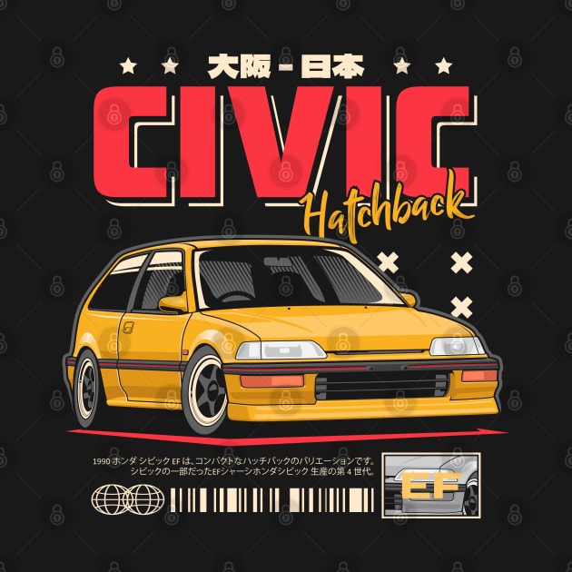 Civic EF Hatchback by squealtires