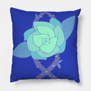 Neon Rose Vine Pillow