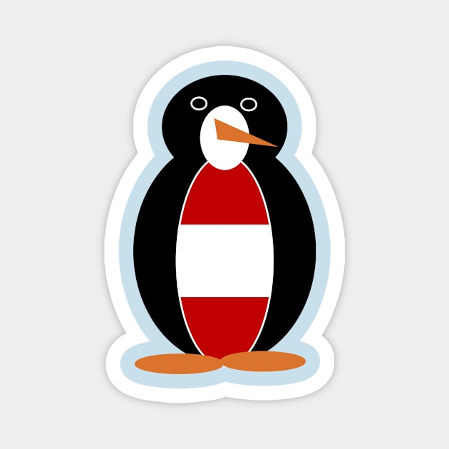 Austrian Penguin Magnet by AuntieShoe