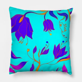 Blue Florals Pillow