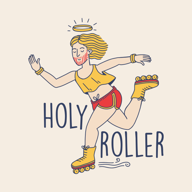 Funny Rollerblading Jesus | Holy Roller by SLAG_Creative