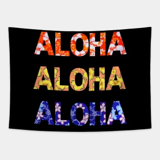 Aloha: Hawaiian hibiscus flower letter patterns Tapestry