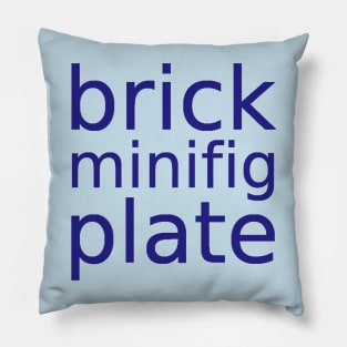 brick minifig plate Pillow