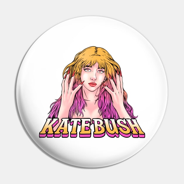 Kate Bush - Aesthetic Fan Art Design Pin by margueritesauvages