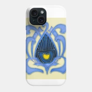 Art Nouveau Majolica Tile Peacock Phone Case