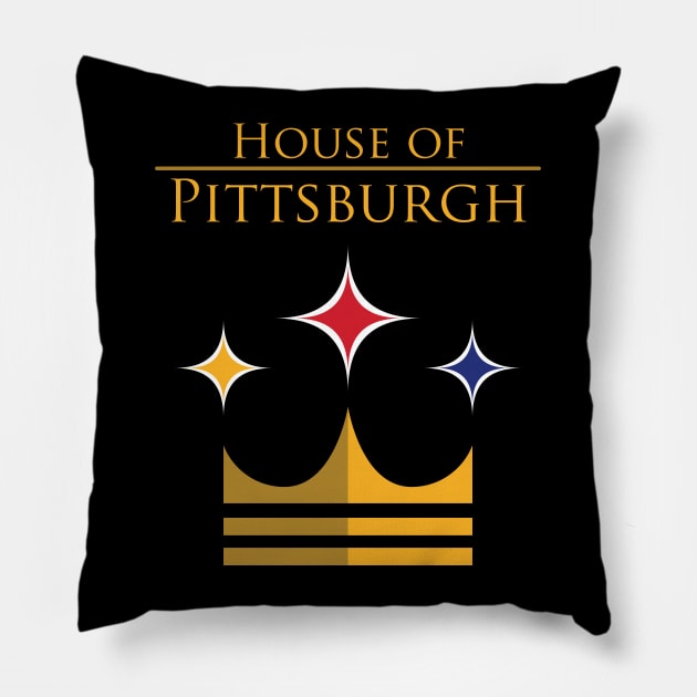 House of Pittsburgh Pillow by SteveOdesignz