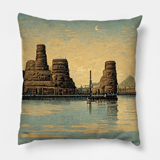 Egyptian Docks Pillow