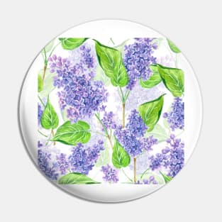 Watercolor lilac flowers Pin