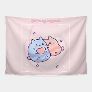 Cute Cat T-shirts Tapestry